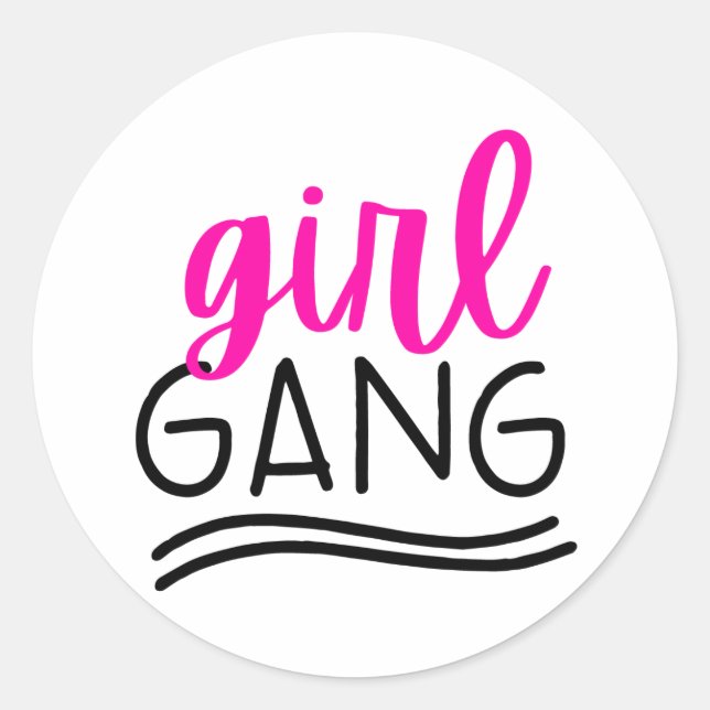 Sticker Rond Girl Gang (Devant)