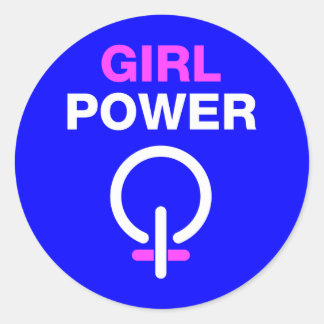 Sticker Rond Girl Power