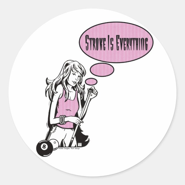 Sticker Rond Girly Cue (Devant)