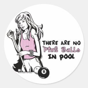 Sticker Rond Girly Cue