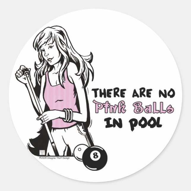 Sticker Rond Girly Cue (Devant)