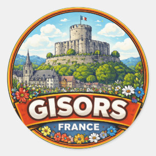 Sticker Rond Gisors France 