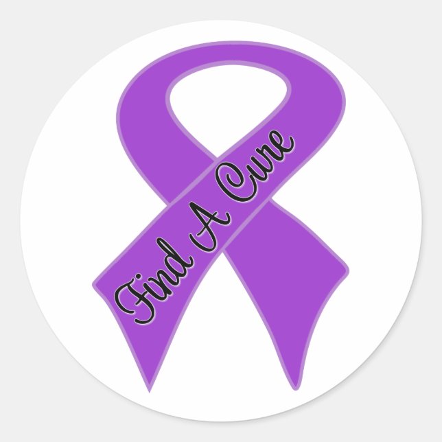 Sticker Rond GIST Cancer Trouver un remède (Devant)