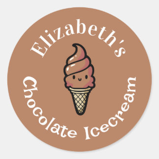 Sticker Rond Glace au Chocolat