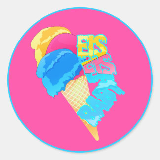Sticker Rond Glace bébé