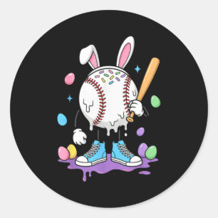 Sticker Rond Glace de baseball qui coule pour garçons jeunesse 