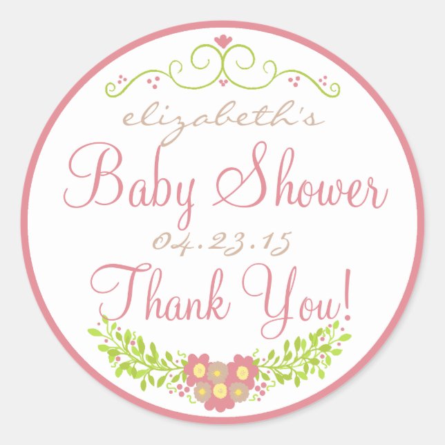 Sticker Rond Glace fraise et amande douche couleur (Devant)