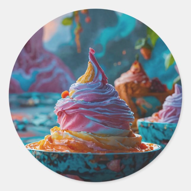 Sticker Rond Glace froide (Devant)