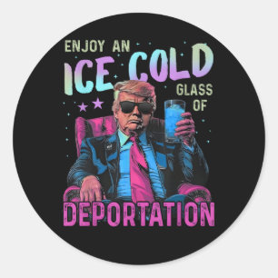 Sticker Rond GLACE Profitez d'une glace froide