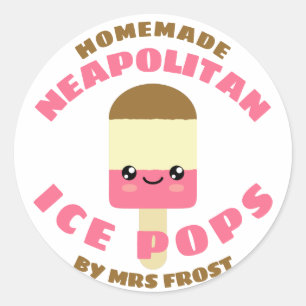 Sticker Rond Glaces napolitaines