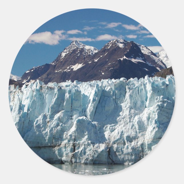Sticker Rond Glacier de l'Alaska (Devant)