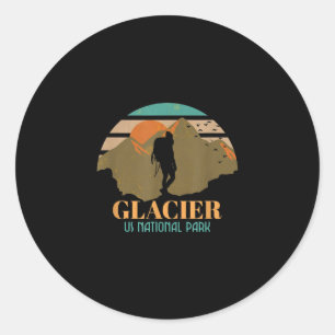 Sticker Rond Glacier US National Park Montana Travel Camping