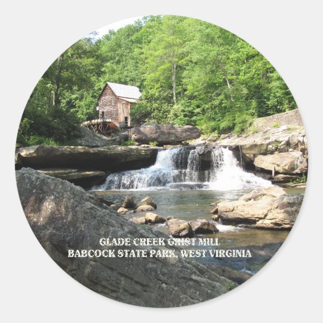 STICKER ROND GLADE CREEK GRIST MILL—STICKER (Devant)