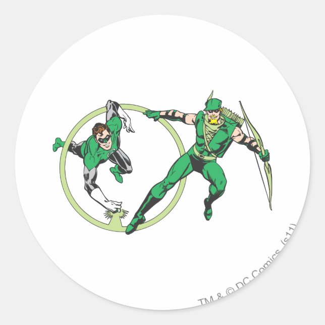 Sticker Rond Gladiateur Emerald & Emerald Archer (Devant)
