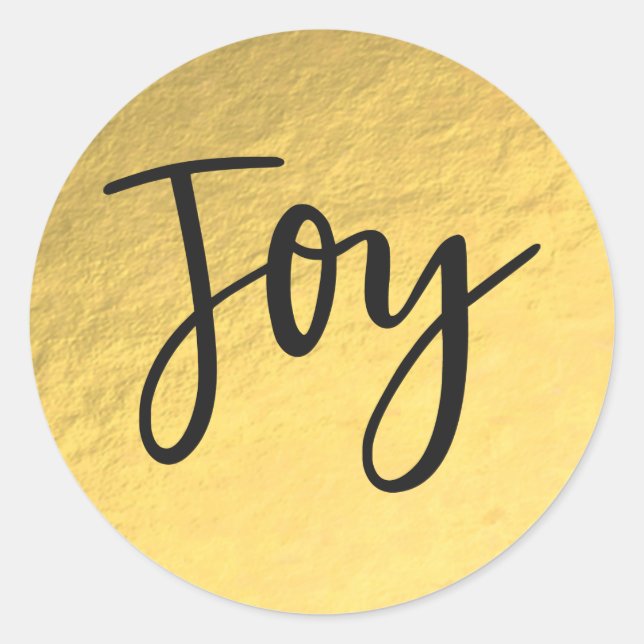Sticker Rond Glam Gold Foil JEUX de vacances Noël moderne (Devant)