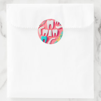 Sticker Rond Glam Tooth
