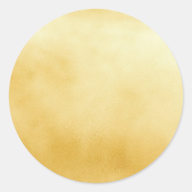 Sticker Rond Glamor Gold Faux Metallic (Devant)