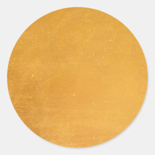 Sticker Rond Glamour Élégant Luxe Faux Or 