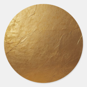 Sticker Rond Glamour Élégant Luxe Faux Or 