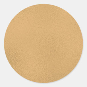 Sticker Rond Glamour Élégant Tendance Faux Or