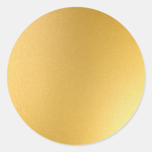 Sticker Rond Glamour Modèle Vierge Élégant Faux Or Chic