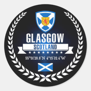 Sticker Rond Glasgow