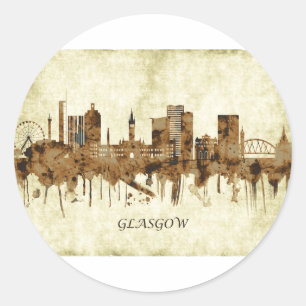 Sticker Rond Glasgow Écosse