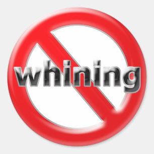 Sticker Rond Glass No Whining