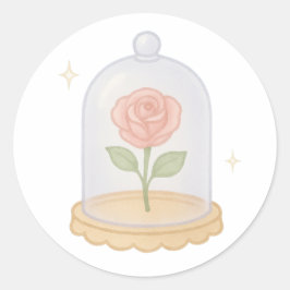 Sticker Rond Glass rose dome