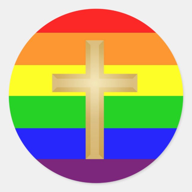 Sticker Rond GLBT Christian Pride (Devant)