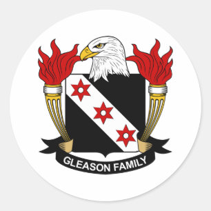 Sticker Rond Gleason Family Crest