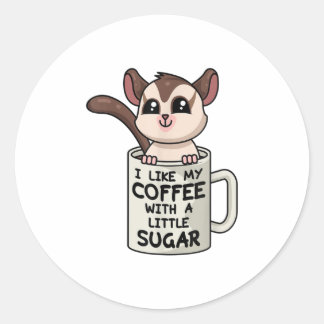 Sticker Rond GLIDER SUCRE Café avec sucre TShirt
