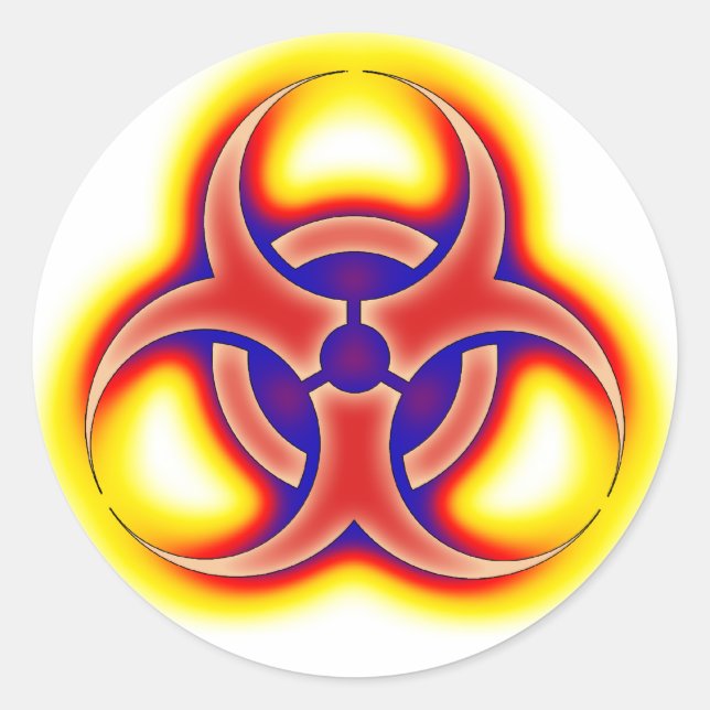 Sticker Rond Glissement biodangereux (Devant)