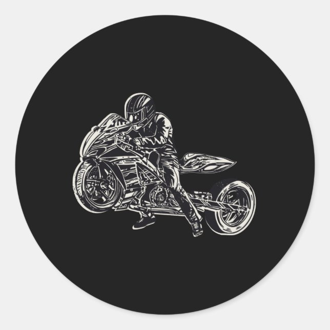 Sticker Rond Glisser vélo (Devant)