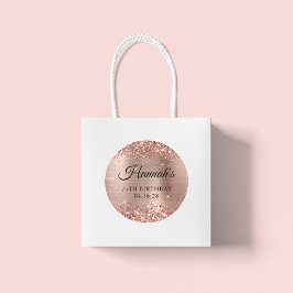 Sticker Rond Glittery Rose Gold Foil 75e anniversaire