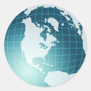 Sticker Rond Globe