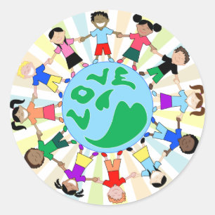 Sticker Rond Globe KidsLoveGlobe