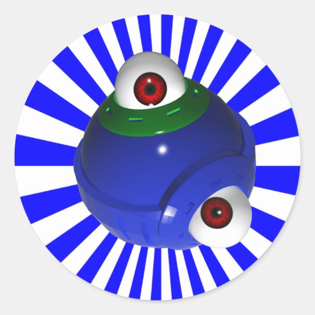 Sticker Rond glode oculaire (Devant)