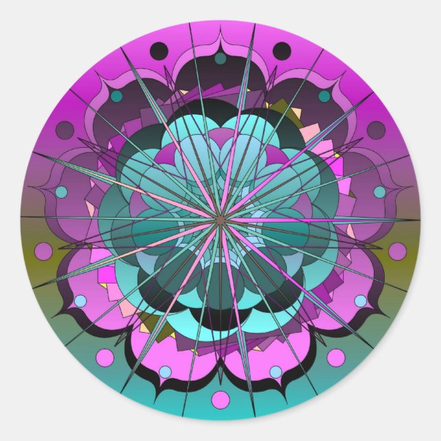 Sticker Rond Gloire céleste2 (Devant)