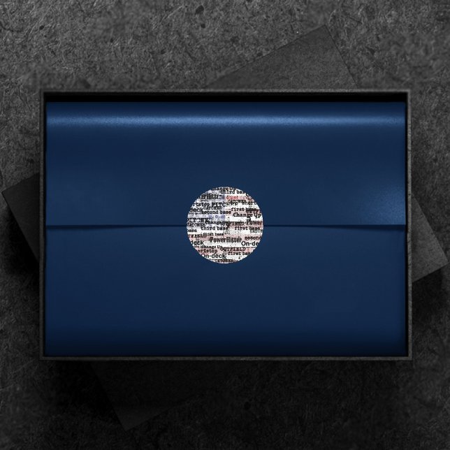 Sticker Rond Gloire du baseball | Motifs de drapeau américain g (Créateur téléchargé)