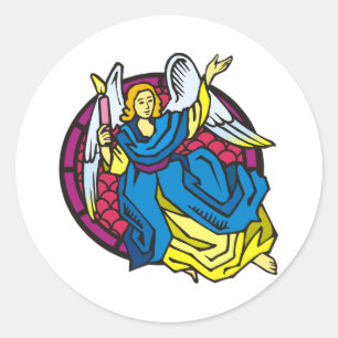 Sticker Rond Glorieux ange