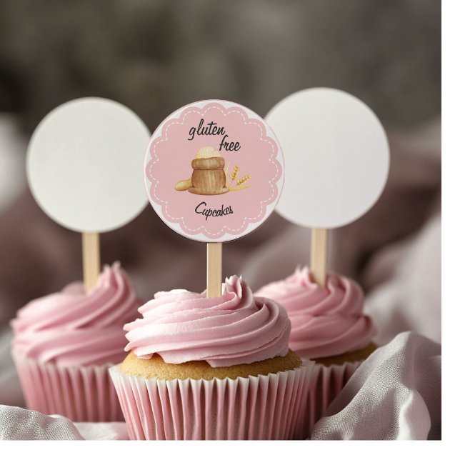 Sticker Rond Gluten Cupcakes gratuits (Créateur téléchargé)
