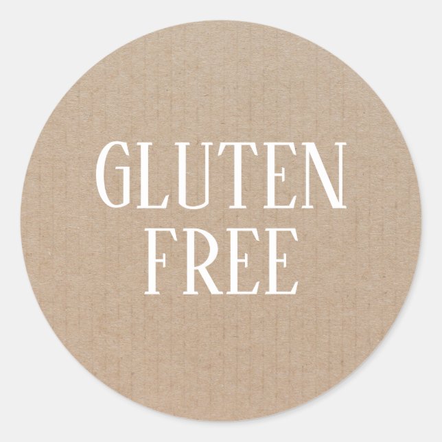 Sticker Rond Gluten Libre Allergie Coffre Culinaire (Devant)