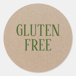 Sticker Rond Gluten Libre Allergie Coffre Culinaire