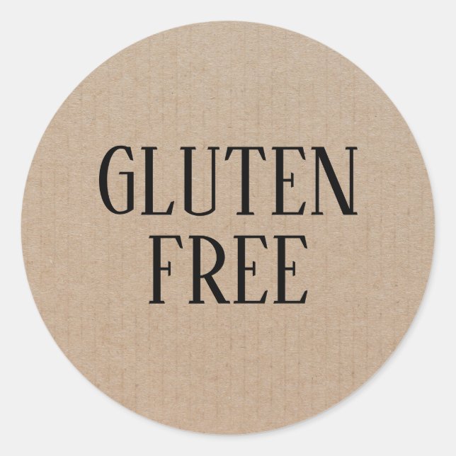Sticker Rond Gluten Libre Allergie Coffre Culinaire (Devant)