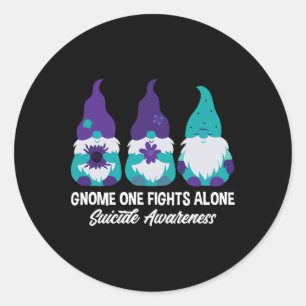 Sticker Rond Gnome One combat seul les lauréats de la préventio