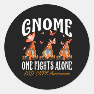 Sticker Rond Gnome One combat seul Rsd Crps Sensibilisation