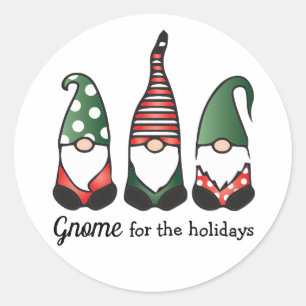 Sticker Rond Gnome Pour Les Vacances