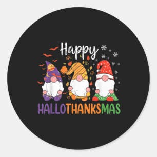 Sticker Rond Gnomes mignons Automne Halloween Femmes Filles Hap