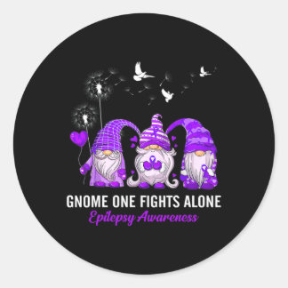 Sticker Rond Gnomes One combat l'épilepsie à elle seule Epileps